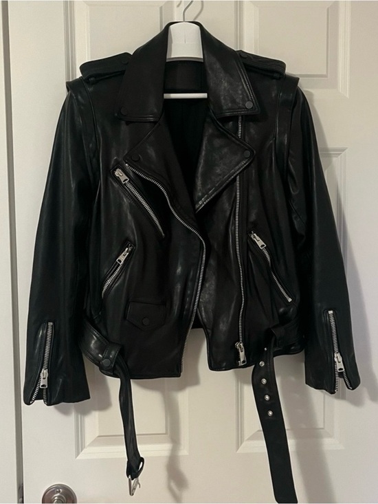 All Saints Jackets & Blazers - AllSaints Black Leather Biker Jacket 2 in 1